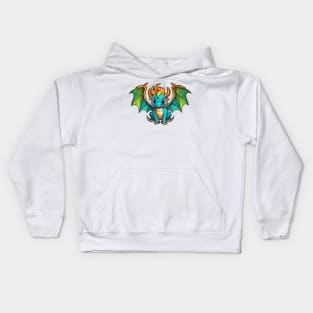 Dragon - Cute colorful dragon Kids Hoodie